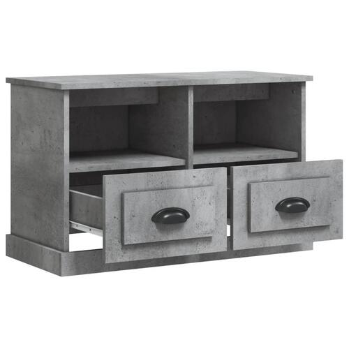 Tv-bord 80x35x50 cm konstrueret træ betongrå