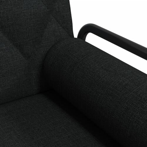 Sovesofa med armlæn stof sort