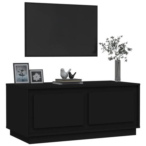 Sofabord 102x50x44 cm konstrueret træ sort