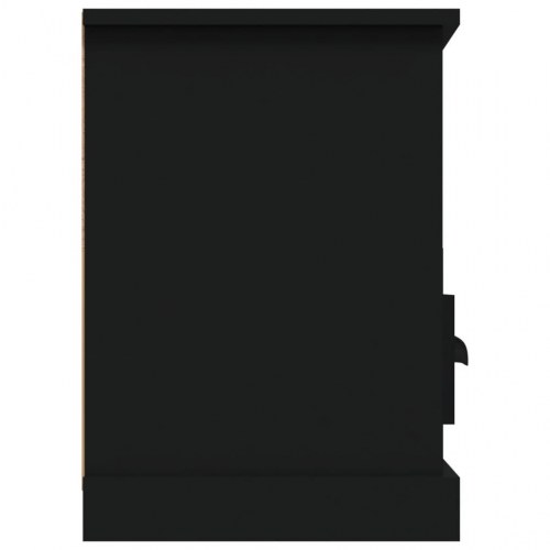 Tv-bord 100x35x50 cm konstrueret træ sort