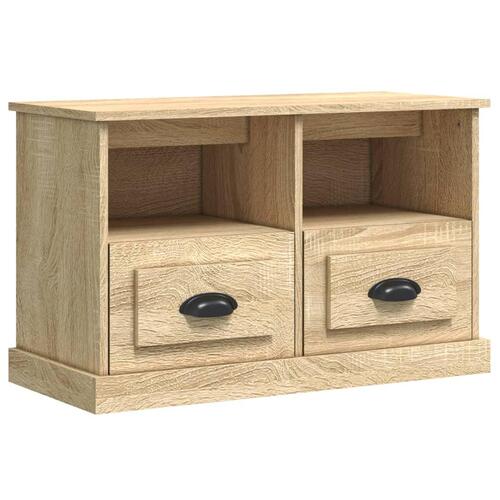 Tv-bord 80x35x50 cm konstrueret træ sonoma-eg