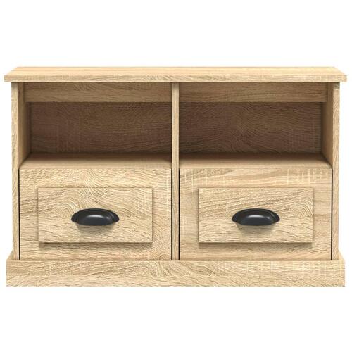 Tv-bord 80x35x50 cm konstrueret træ sonoma-eg