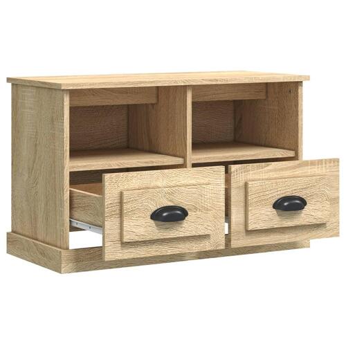 Tv-bord 80x35x50 cm konstrueret træ sonoma-eg