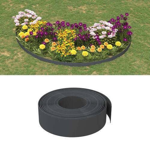 Græskant 10 m 15 cm polyethylen grå