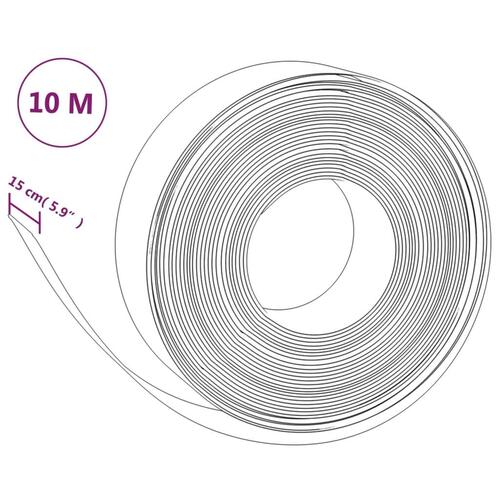 Græskant 10 m 15 cm polyethylen grå