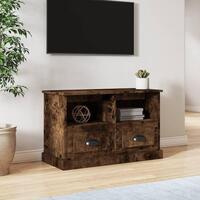 Tv-bord 80x35x50 cm konstrueret træ røget egetræsfarve