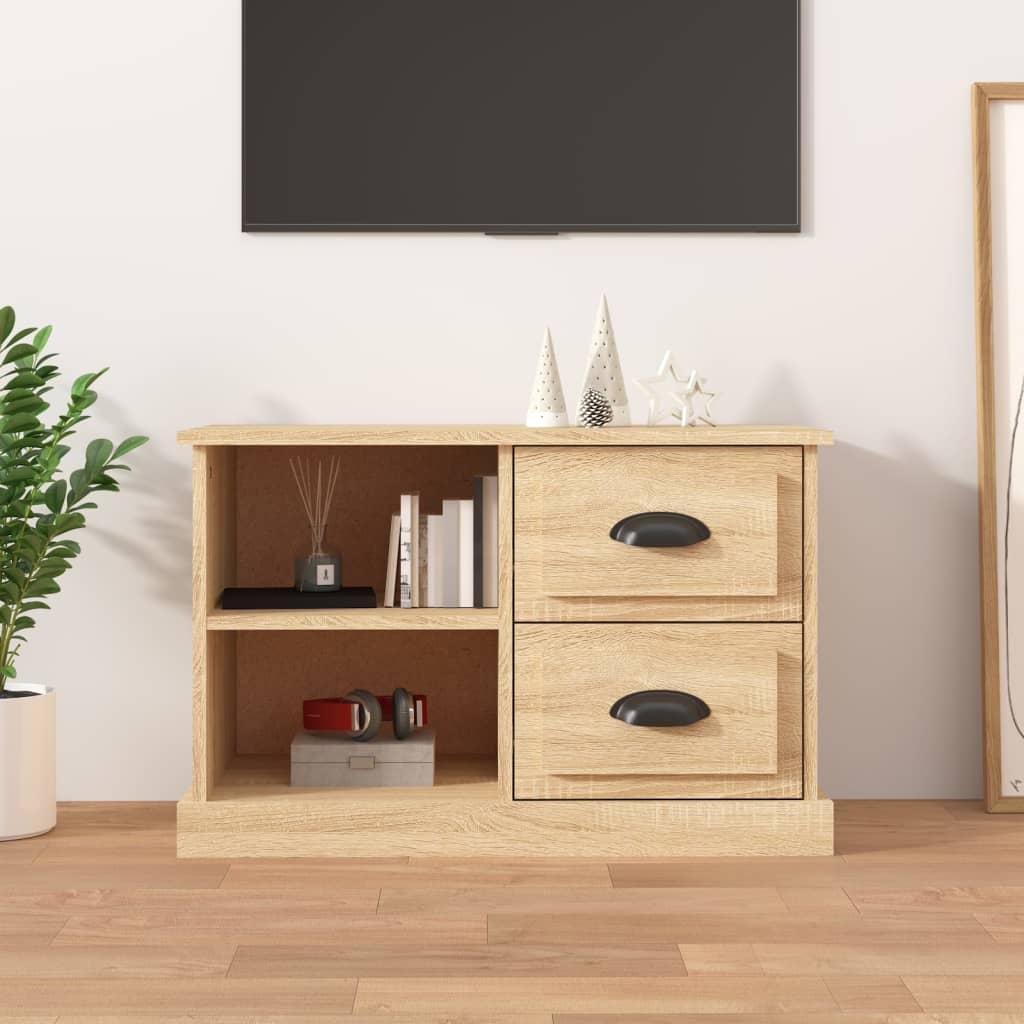 Tv-bord 73x35,5x47,5 cm konstrueret træ sonoma-eg