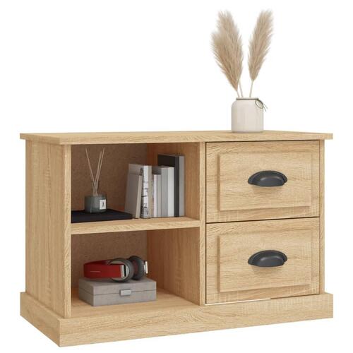 Tv-bord 73x35,5x47,5 cm konstrueret træ sonoma-eg