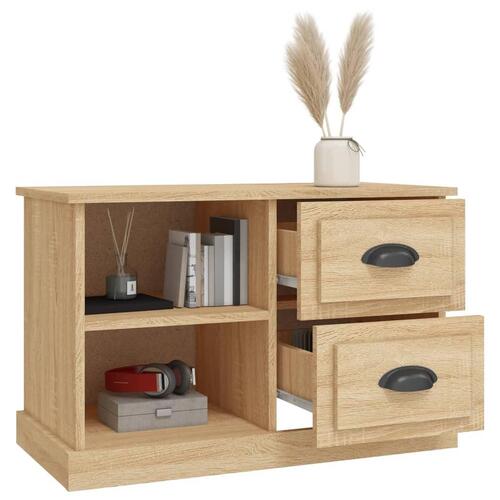 Tv-bord 73x35,5x47,5 cm konstrueret træ sonoma-eg