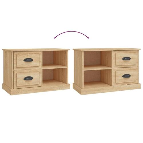 Tv-bord 73x35,5x47,5 cm konstrueret træ sonoma-eg