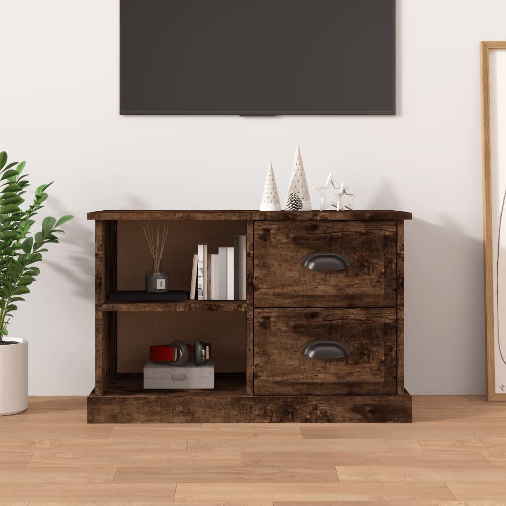 Tv-bord 73x35,5x47,5 cm konstrueret træ røget egetræsfarve