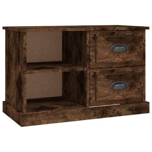 Tv-bord 73x35,5x47,5 cm konstrueret træ røget egetræsfarve