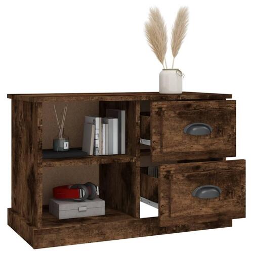 Tv-bord 73x35,5x47,5 cm konstrueret træ røget egetræsfarve