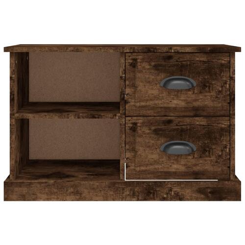 Tv-bord 73x35,5x47,5 cm konstrueret træ røget egetræsfarve