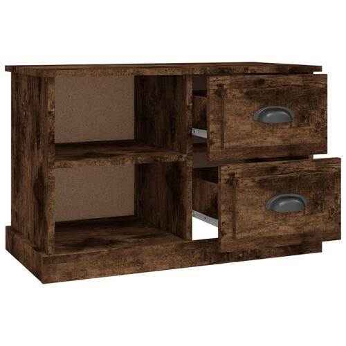 Tv-bord 73x35,5x47,5 cm konstrueret træ røget egetræsfarve