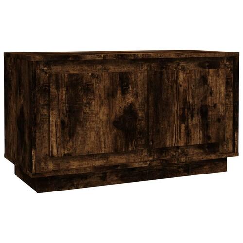 Tv-bord 80x35x45 cm konstrueret træ røget egetræsfarve