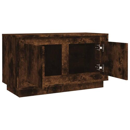 Tv-bord 80x35x45 cm konstrueret træ røget egetræsfarve