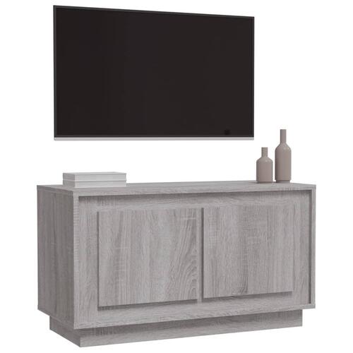 Tv-bord 80x35x45 cm konstrueret træ grå sonoma-eg