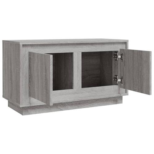 Tv-bord 80x35x45 cm konstrueret træ grå sonoma-eg