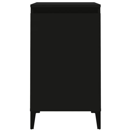 Sengebord 40x35x70 cm konstrueret træ sort