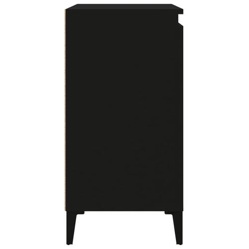 Sengebord 40x35x70 cm konstrueret træ sort
