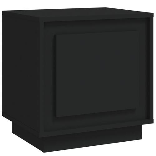 Sengebord 44x35x45 cm konstrueret træ sort