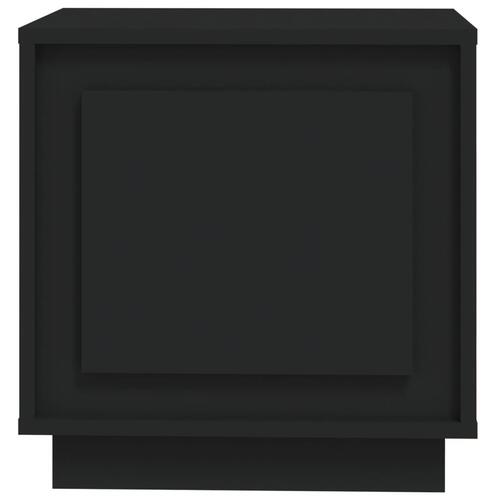 Sengebord 44x35x45 cm konstrueret træ sort