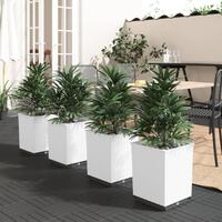 Plantekasser 4 stk. 30x30x37 cm polypropylen hvid