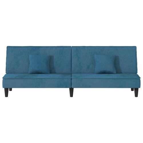 Sovesofa velour blå