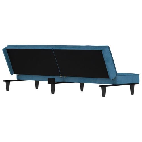 Sovesofa velour blå