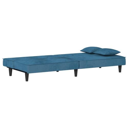 Sovesofa velour blå