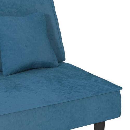 Sovesofa velour blå