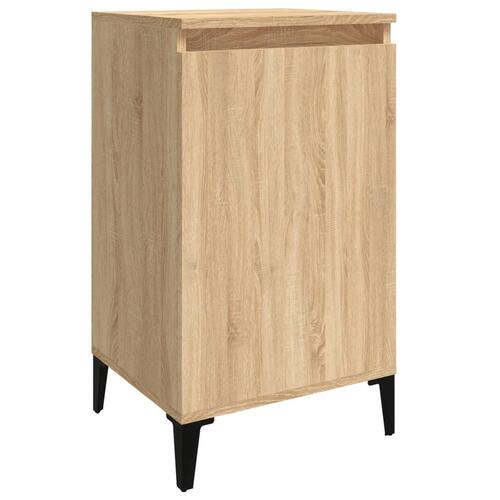 Sengeborde 2 stk. 40x35x70 cm konstrueret træ sonoma-eg