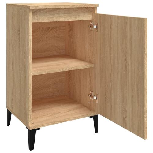 Sengeborde 2 stk. 40x35x70 cm konstrueret træ sonoma-eg