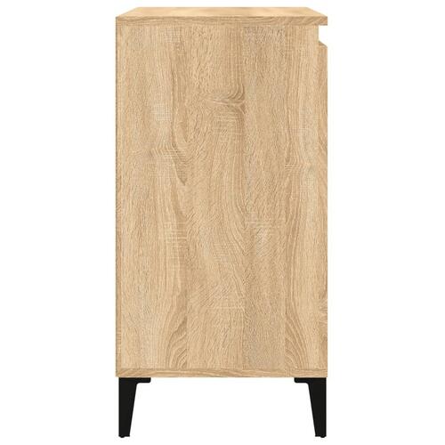 Sengeborde 2 stk. 40x35x70 cm konstrueret træ sonoma-eg