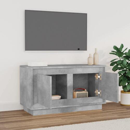 Tv-bord 80x35x45 cm konstrueret træ betongrå