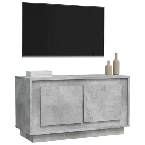 Tv-bord 80x35x45 cm konstrueret træ betongrå