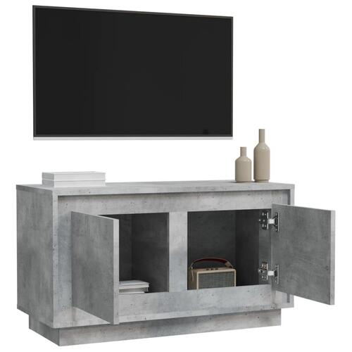 Tv-bord 80x35x45 cm konstrueret træ betongrå