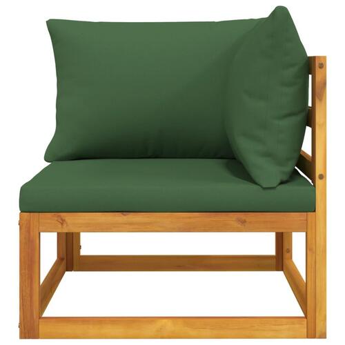 Sofasæt til haven 2 dele med hynder massivt akacietræ