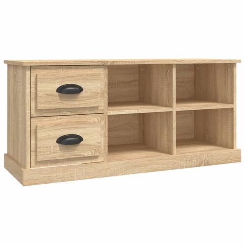 Tv-bord 102x35,5x47,5 cm konstrueret træ sonoma-eg