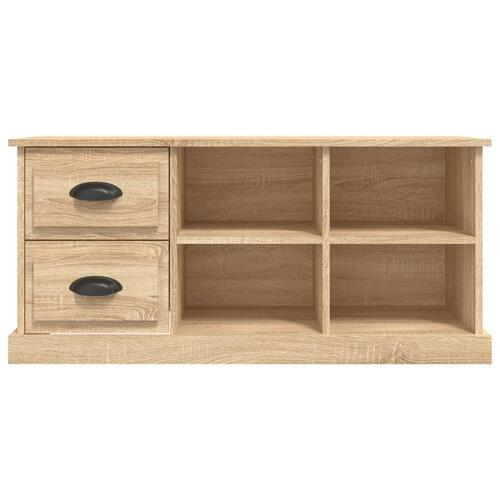 Tv-bord 102x35,5x47,5 cm konstrueret træ sonoma-eg