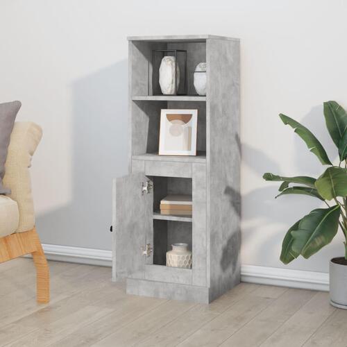 Skab 36x35,5x103,5 cm konstrueret træ betongrå