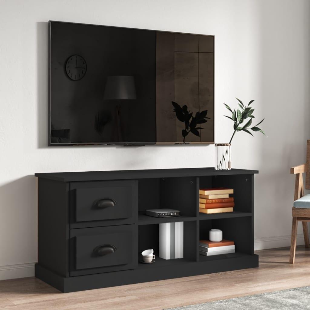 Tv-bord 102x35,5x47,5 cm konstrueret træ sort