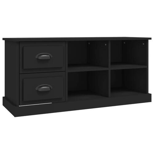 Tv-bord 102x35,5x47,5 cm konstrueret træ sort