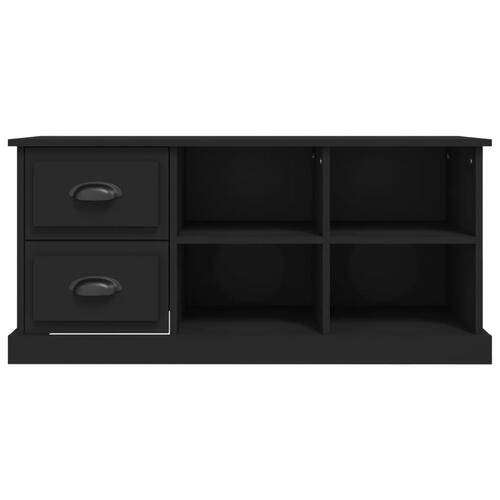 Tv-bord 102x35,5x47,5 cm konstrueret træ sort