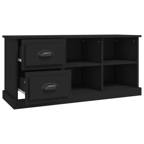 Tv-bord 102x35,5x47,5 cm konstrueret træ sort