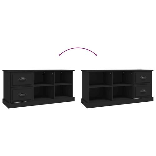 Tv-bord 102x35,5x47,5 cm konstrueret træ sort