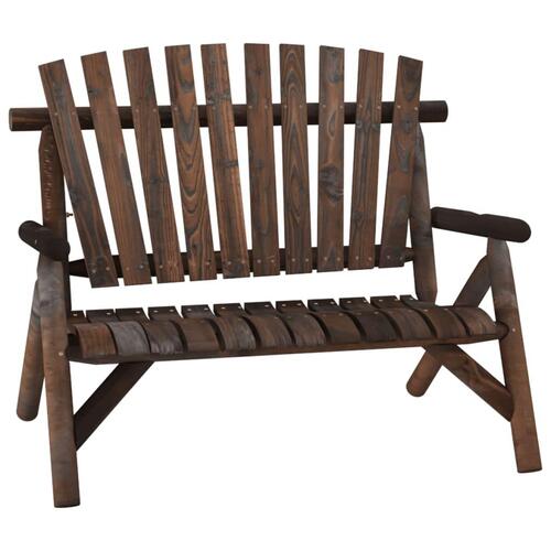 2-personers havebænk 119x85x98 cm massivt grantræ