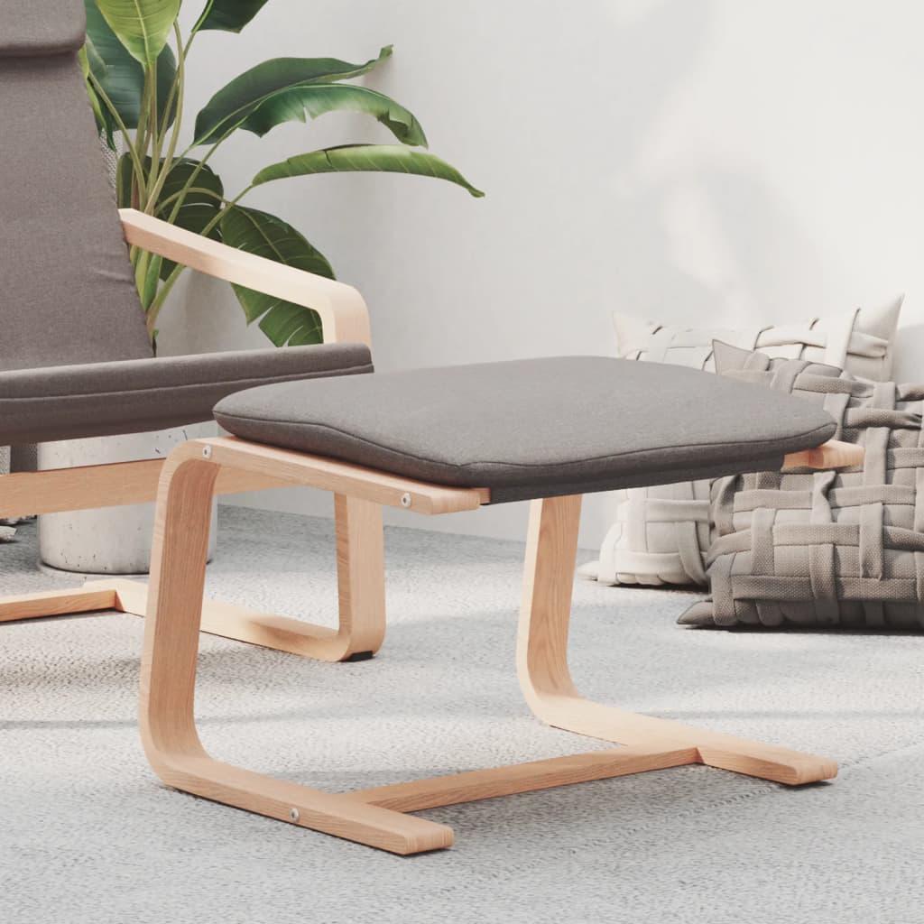 Fodskammel 51x41x40 cm stof gråbrun