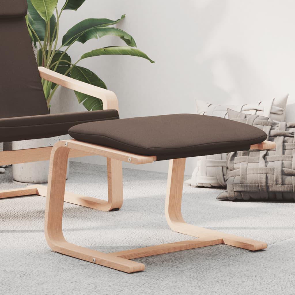 Fodskammel 51x41x40 cm stof mørkebrun billede